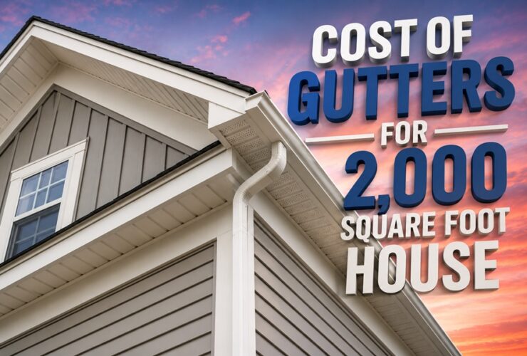 cost of gutters for 2,000 square foot house